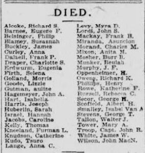 Newspaper Clipping - Died