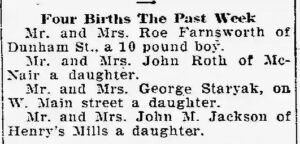 Newspaper Clipping - Births